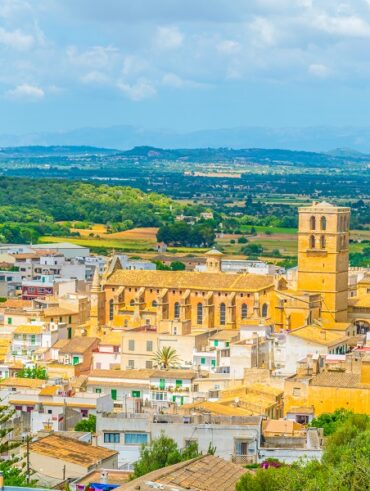 Canva Aerial view of Felanitx with Sant Miguel church Mallorca Spain